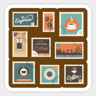 Coffee Stamp Collection Sticker